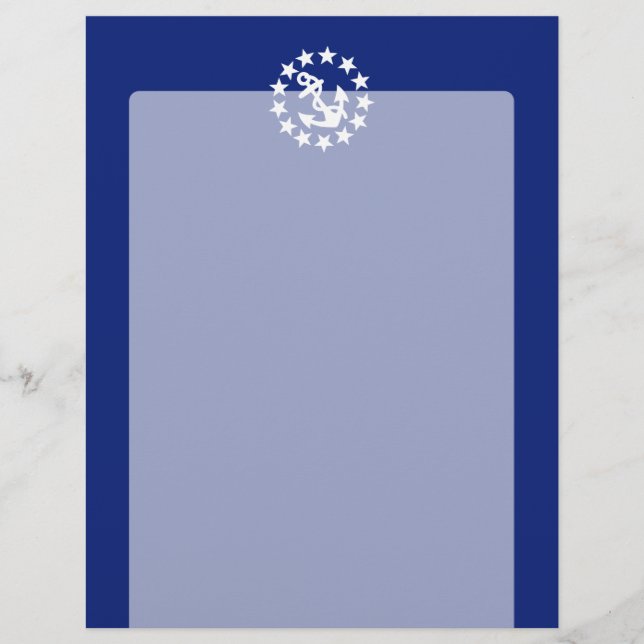 Lámina Bandera náutica estadounidense Decoración azul de  (Anverso)