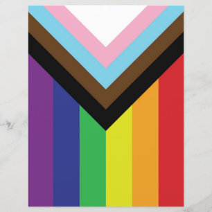 Lámina Bandera progresista LGBTQIA