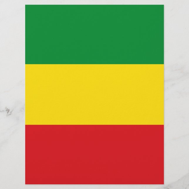 Lámina Bandera rastafariana rasta etíope (Anverso)