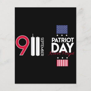 Lámina banner del día patriota de estados unidos. 11 de s