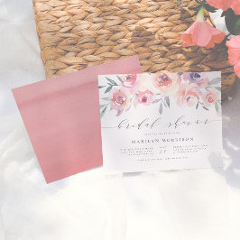 Lámina Baño de Novia con Acuarela Floral de Verano de Pre