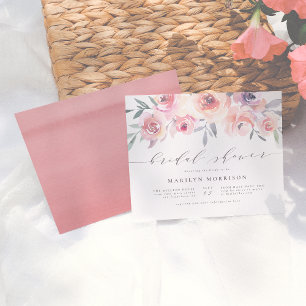 Lámina Baño de Novia con Acuarela Floral de Verano de Pre