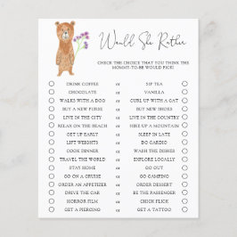 Lámina Baño de oso / Prefiero El Juego De Baby Shower