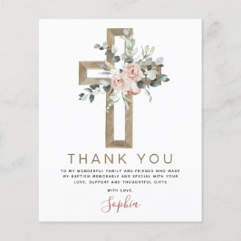 Lámina Baptismo Gracias Dusty Rosa Cristiano