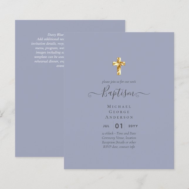 Lámina Baptismo PRESUPUESTARIO Christening Communion INVI (Anverso / Reverso)