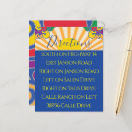 Lámina Bar Bat Mitzvah Gabinete/Tarjeta de dirección Swir