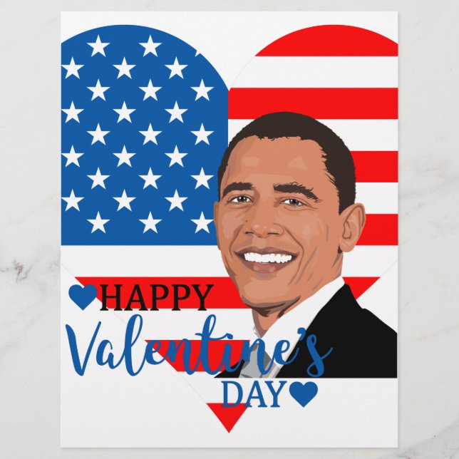 Lámina barack obama día de san valentín (Anverso)