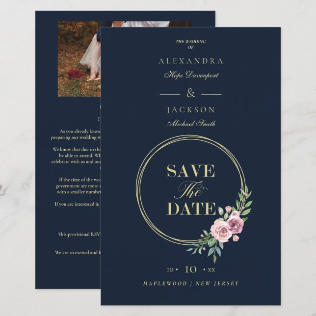 Lámina Barato Covid detalla la rubia floral rosa (Anverso / Reverso)