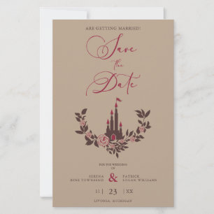 Lámina Barato de hadas Romántico Castillo de Garland Boda