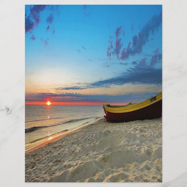 Lámina Barco En Una Playa (Anverso)