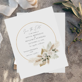 Lámina Bargin Boho Pampas Grass Floral Save the Date