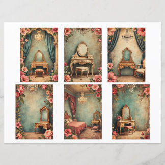 Lámina Baroque ephemera cards Scrapbook paper cutouts