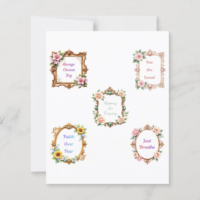 Lámina Baroque floral frames scrapbook paper cutouts (Anverso)