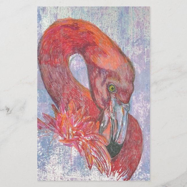 Lámina Bashful Flamingo (Anverso)
