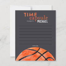 Basketball Sports Boy 10th Birthday Time Capsule