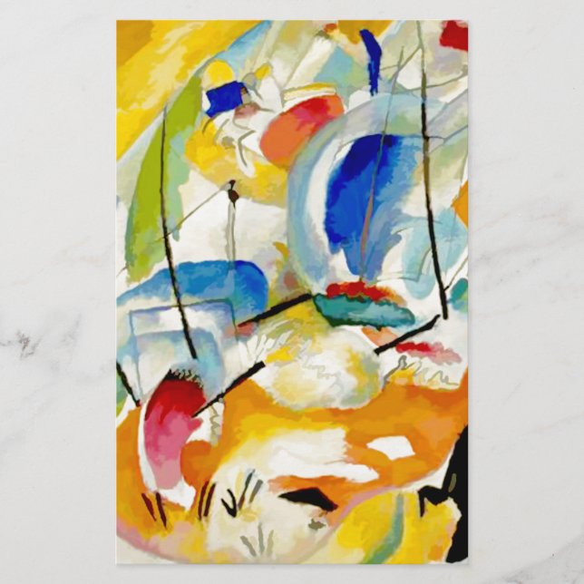 Lámina Batalla del mar de Kandinsky 1913 (Anverso)