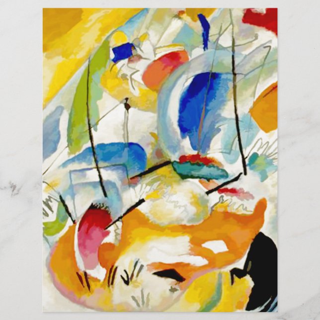 Lámina Batalla del mar de Kandinsky 1913 (Anverso)