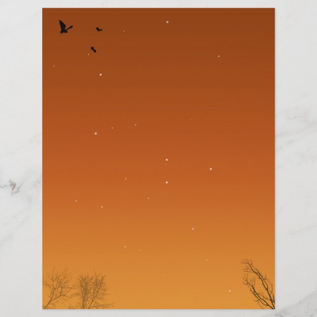 Lámina Batallas y árboles de Halloween (Anverso)