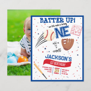 Lámina Batter Up Rookie Baseball Cheap Photo 1er cumpleañ