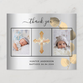 Lámina Bautismo presupuestal eucalipto plata foto gracias