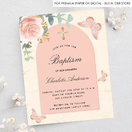 Lámina Bautismo presupuestario eucalipto mariposas floral