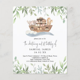 Lámina Bautizo económico y 1er cumpleaños Arca de Noé