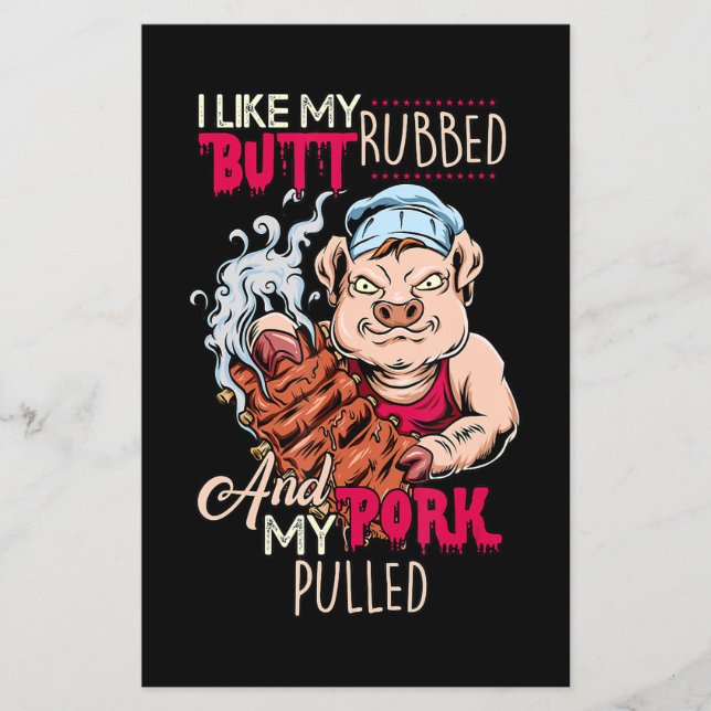 Lámina BBQ|BBQ Grillmaster Como Butt Rubbed & Pork Puk Pu (Anverso)