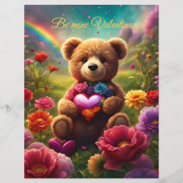 Lámina Be mine Valentine Teddy 1