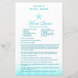 Lámina Beach Bridal Shower Game, Náutica, Sirenita