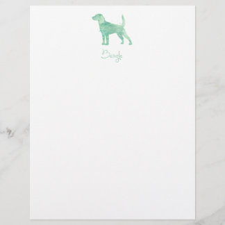 Lámina Beagle Watercolor Design