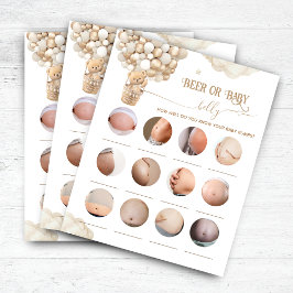 Lámina Bear globos de cerveza Baby Shower o juego de Bell