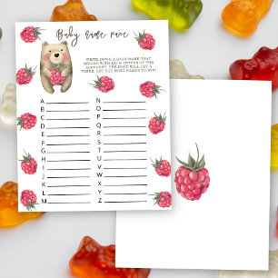 Lámina Bear - Juego de carreras de nombre de bebé