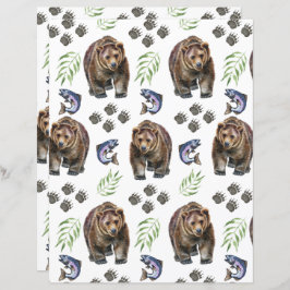 Lámina Bear Scrapbook Paper