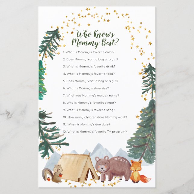 Lámina Bearly Wait Baby Shower que conoce a mamá mejor ju (Anverso)