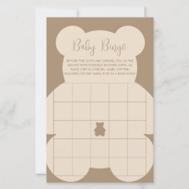 Lámina Bearly Wait Beige Baby Bingo Card