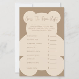 Lámina Bearly Wait Beige Guess The Price Game