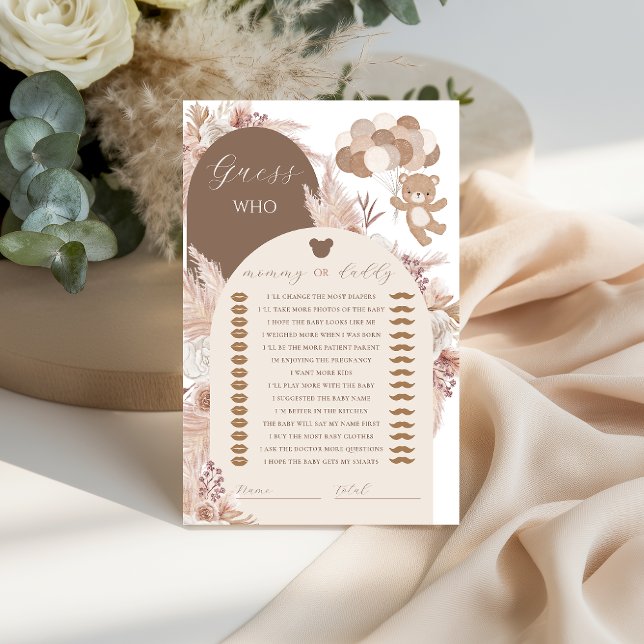 Lámina Bearly Wait Mommy or Daddy Guess Who Baby Game (Subido por el creador)