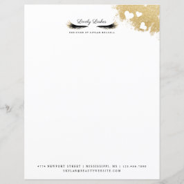 Lámina Beauty Gold Duste Mascara Eyelashes Lujosos