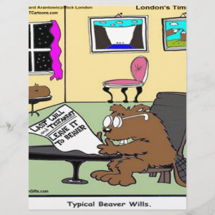 Lámina Beaver Living Wills Rick London Funny