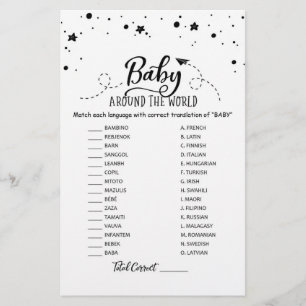 Lámina Bebé alrededor del mundo con Baby Shower de respue