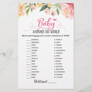 Lámina Bebé alrededor del mundo con Baby Shower de respue
