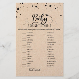 Lámina Bebé alrededor del mundo con Baby Shower de respue
