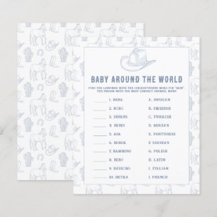 Lámina Bebé alrededor del mundo - Cowboy Baby Shower