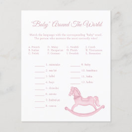 Lámina Bebé alrededor del mundo juego - actividad de la d