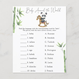 Lámina Bebé alrededor del mundo - Juego de Baby Shower