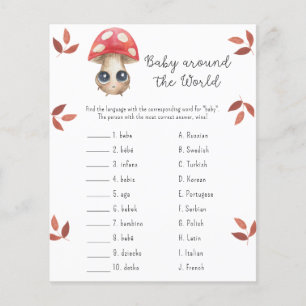 Lámina Bebé alrededor del mundo - juego de baby shower