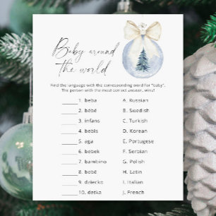 Lámina Bebé alrededor del mundo - Juego de Baby Shower en