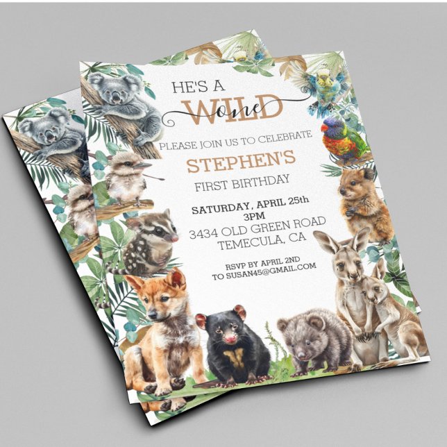 Lámina Bebé animal australiano salvaje de un cumpleaños c (Subido por el creador)