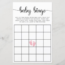 Lámina Bebé Bingo Bebé Rosa - Juego de ducha