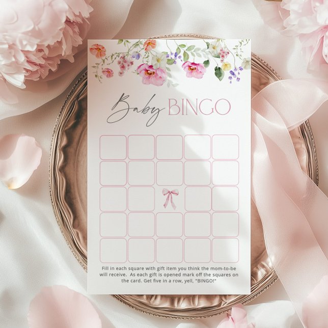 Lámina Bebé Bingo de flores silvestres juego de ducha par (Subido por el creador)